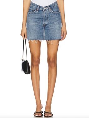 Agolde V-Waist Mini Skirt Fairway